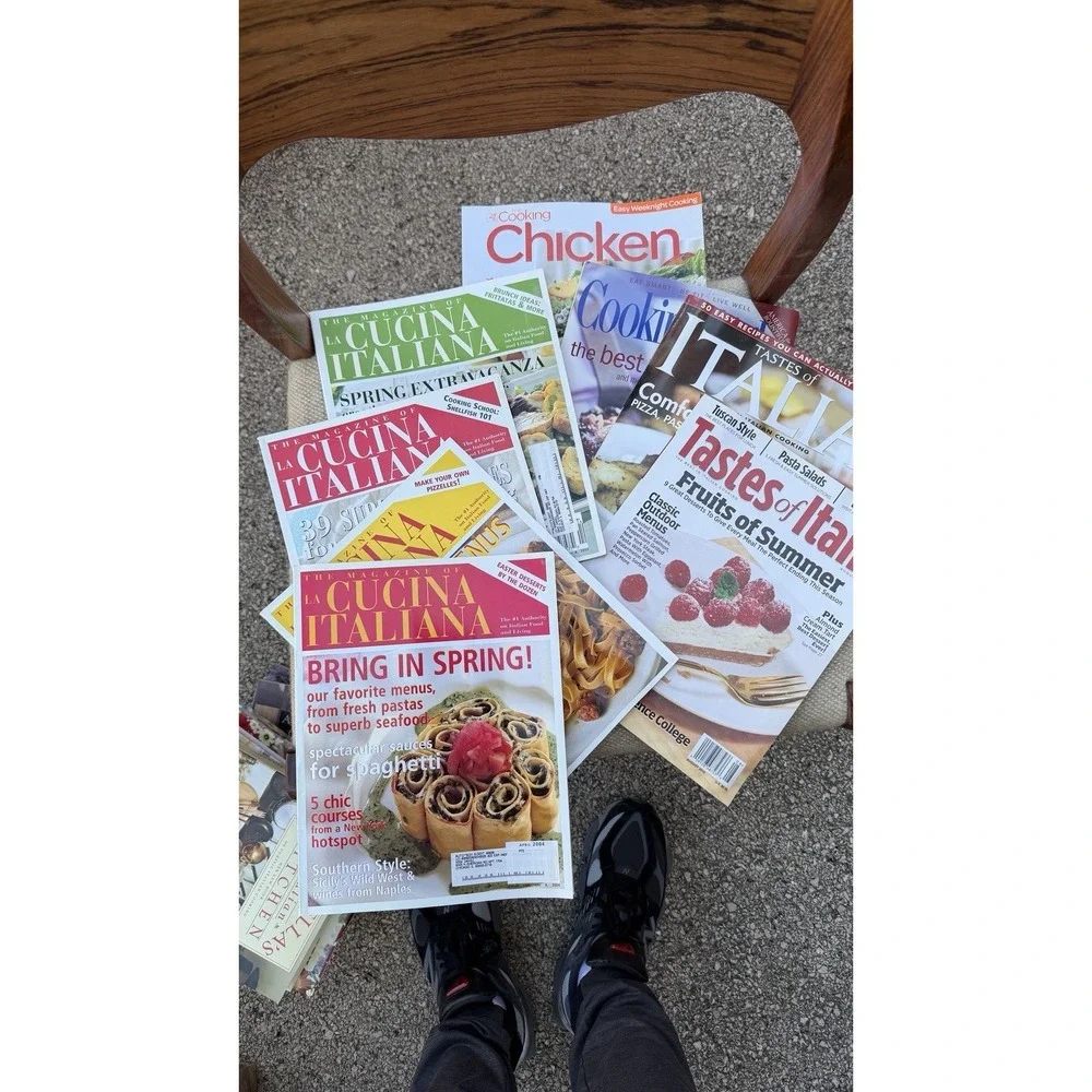 Lot 7 Italian Cooking Magazines La Cucina Italiana Tastes of Italia 2001-2010‎
